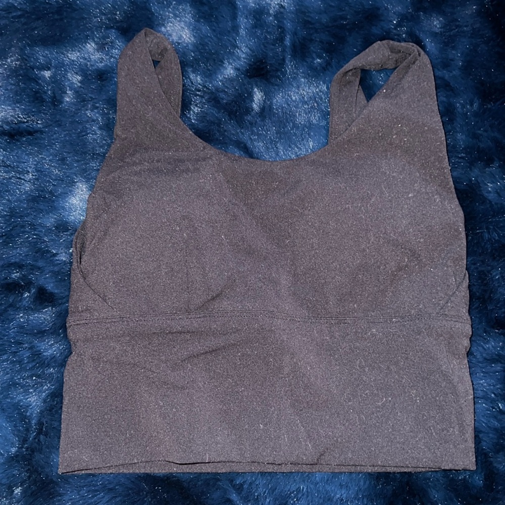 Curves n Combatboots Naked fabric sports crop bra top